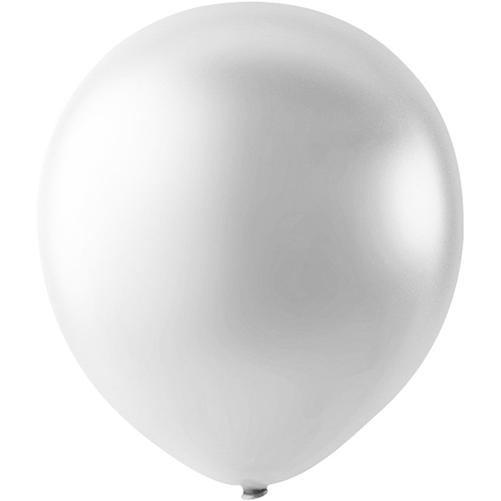 Palloncini, diam 23 cm, bianco, 10 pz/ 1 conf. [HOB-592001]