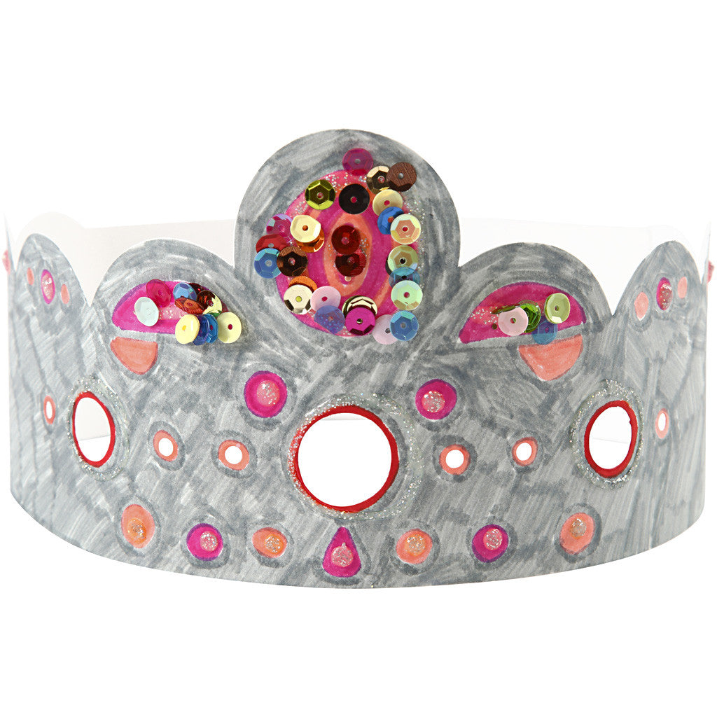 Couronnes, H : 10-16,5 cm, L : 60 cm, 230 gr, blanc, 50 pièces/ 1 Pq. [HOB-59263]