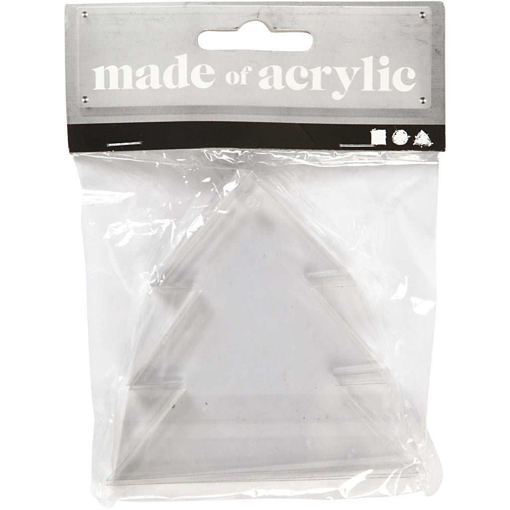 Anhänger aus Acryl, Weihnachtsbaum, H 8 cm, Dicke 2 mm, 5 Stk/ 1 Pck [HOB-592980]