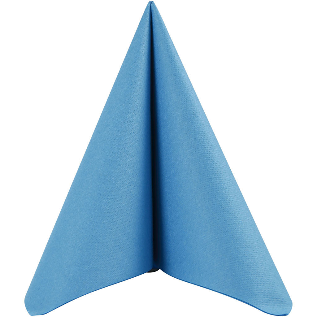 Servietten, Größe 40x40 cm, 60 g, Türkis, 20 Stk/ 1 Pck [HOB-598008]