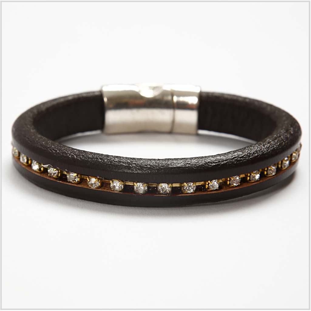 Magnetverschluss, D 26 mm, Lochgröße 10 mm, Antiksilber, 1 Stk [HOB-60146]