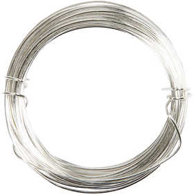 Filo argentato, spess. 0,6 mm, placcato argento, 10 m/ 1 rot. [HOB-61006]
