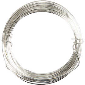 Fil argenté, ép. 0,8 mm, argenté, 6 m/ 1 rouleau [HOB-61008]