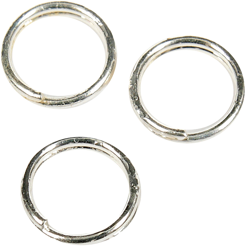Split Ring, dia. 5 mm, silver-plated, 300 pc