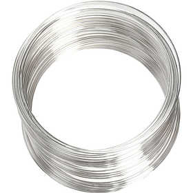 Bracelet spirale, d 6 cm, ép. 0,8 mm, ca. 11,5 m, argenté, 1 pièce [HOB-61503]