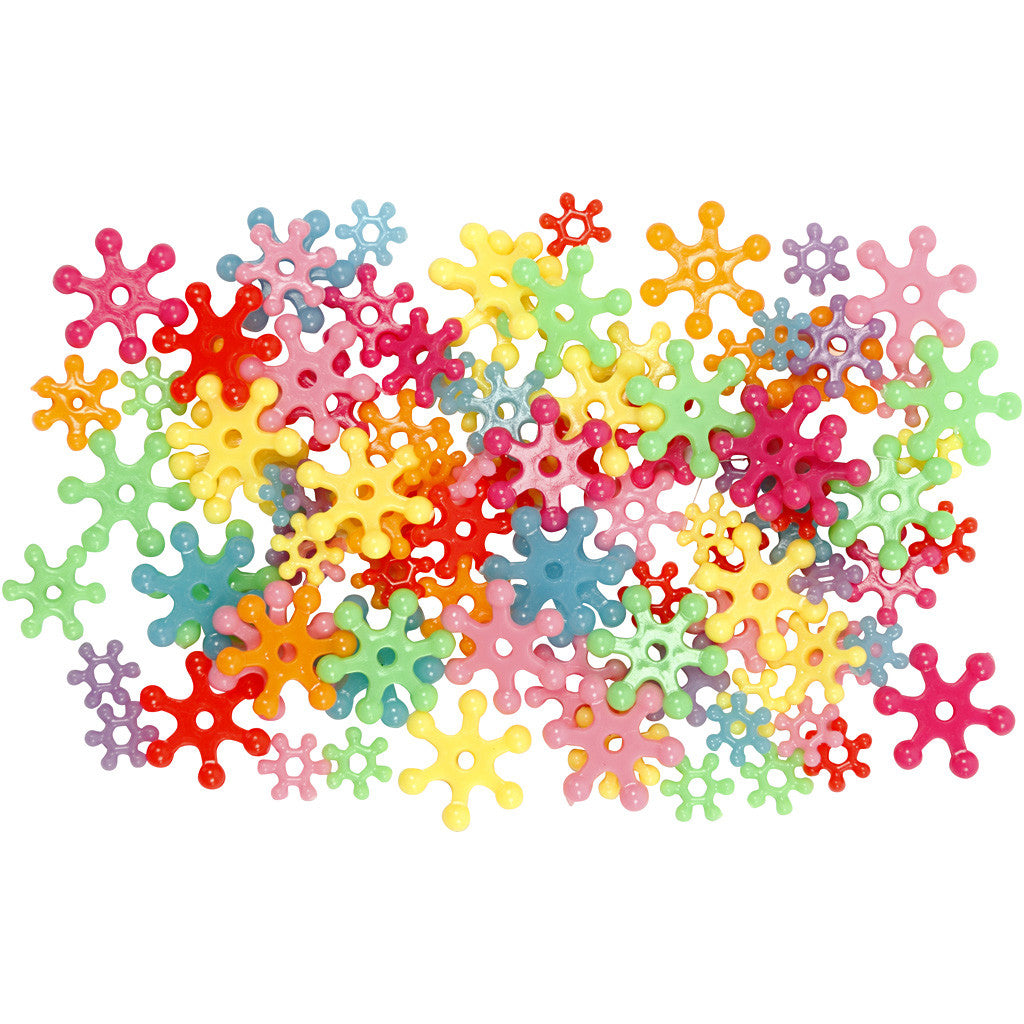 Perles Plastique Novelty, d 7-13,5 mm, diamètre intérieur 2 mm, ca. 4000 pièce, ass. de couleurs, 270 gr, 700 ml/ 1 boîte [HOB-61761]