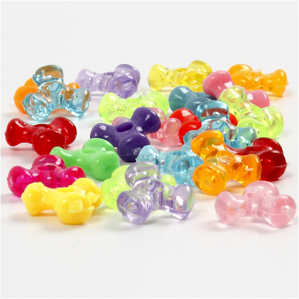 Mélange de perles, d 10 mm, diamètre intérieur 2 mm, ca. 200 pièce, 65 gr, 125 ml/ 1 Pq. [HOB-617760]