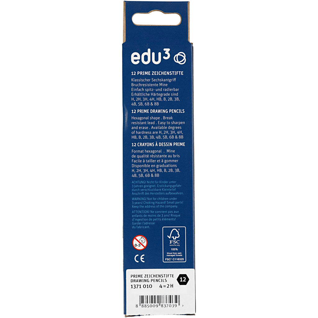 Crayon à Papier edu, 2H, 12 pièces/ 1 Pq. [HOB-620173]
