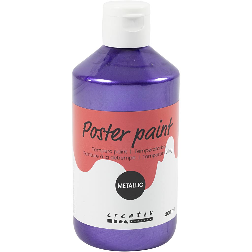 Poster paint Metallic, purple, 300 ml