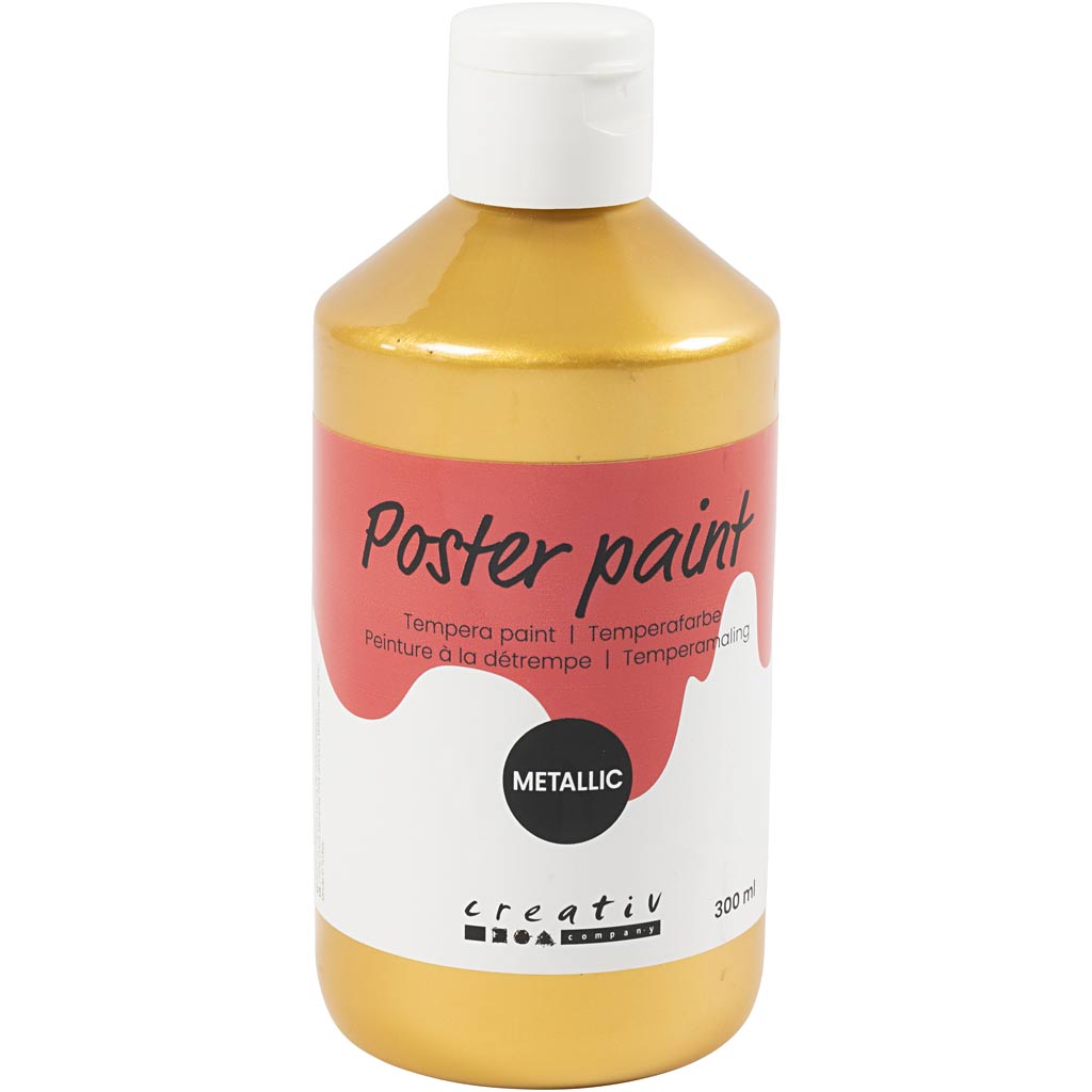 Poster paint Metallic, gold, 300 ml