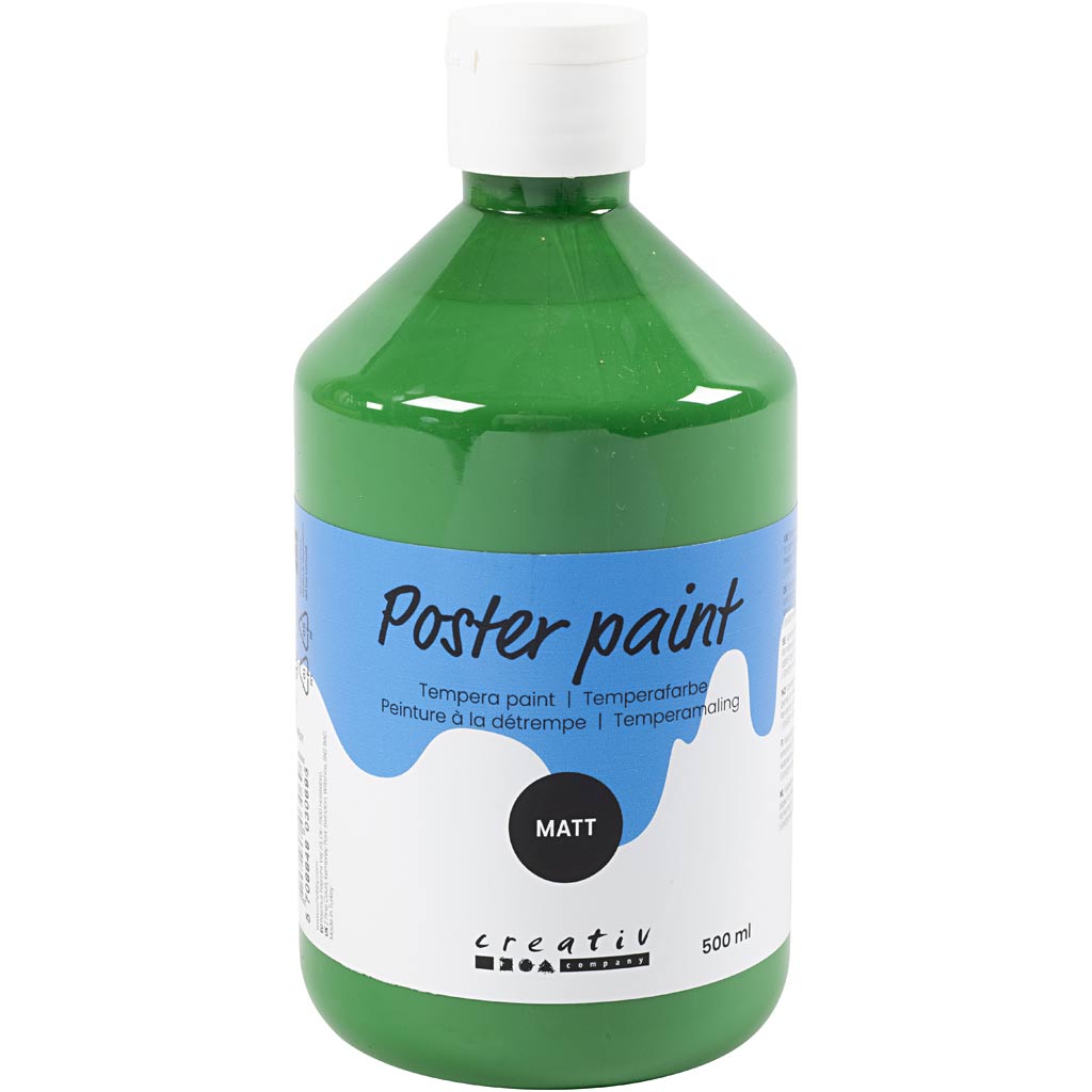 Poster paint Matte, dark green, 500 ml/ 1 bottle