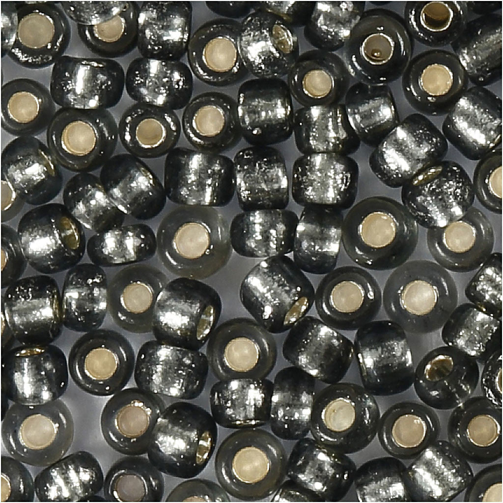 Perles de Rocaille, d 1,7 mm, dim. 15/0, diamètre intérieur 0,5-0,8 mm, Gris vert, 500 gr/ 1 sac [HOB-68674]