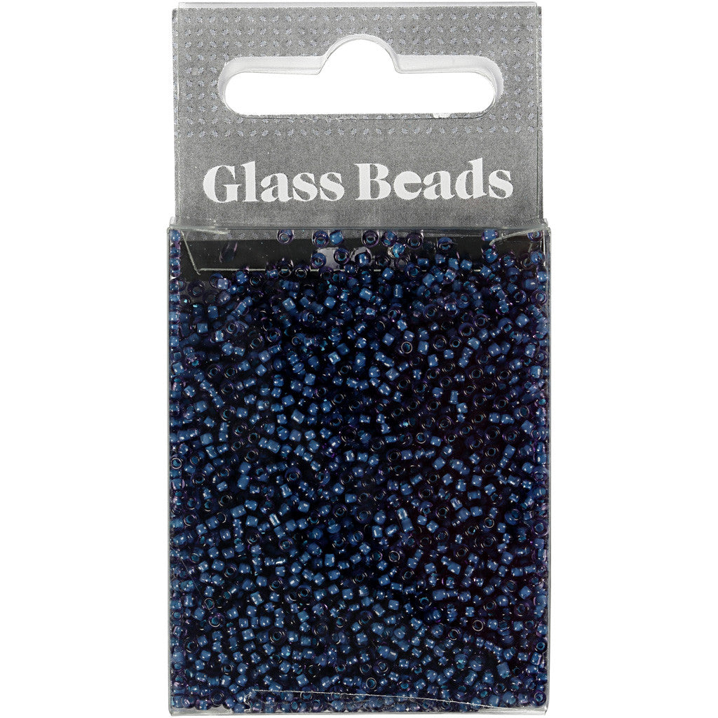 Perline Rocaille, diam 1,7 mm, misura 15/0, misura buco 0,5-0,8 mm, viola, 25 g/ 1 conf. [HOB-686810]