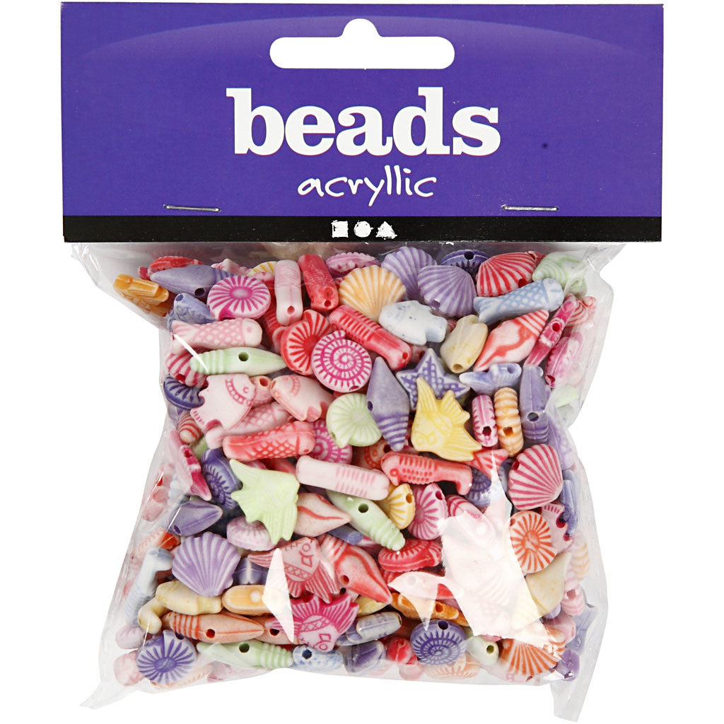 Pastell-Mix, Größe 9-12 mm, Lochgröße 1,2 mm, ca. 380 Stk, 110 g, 175 ml/ 1 Pck [HOB-699801]