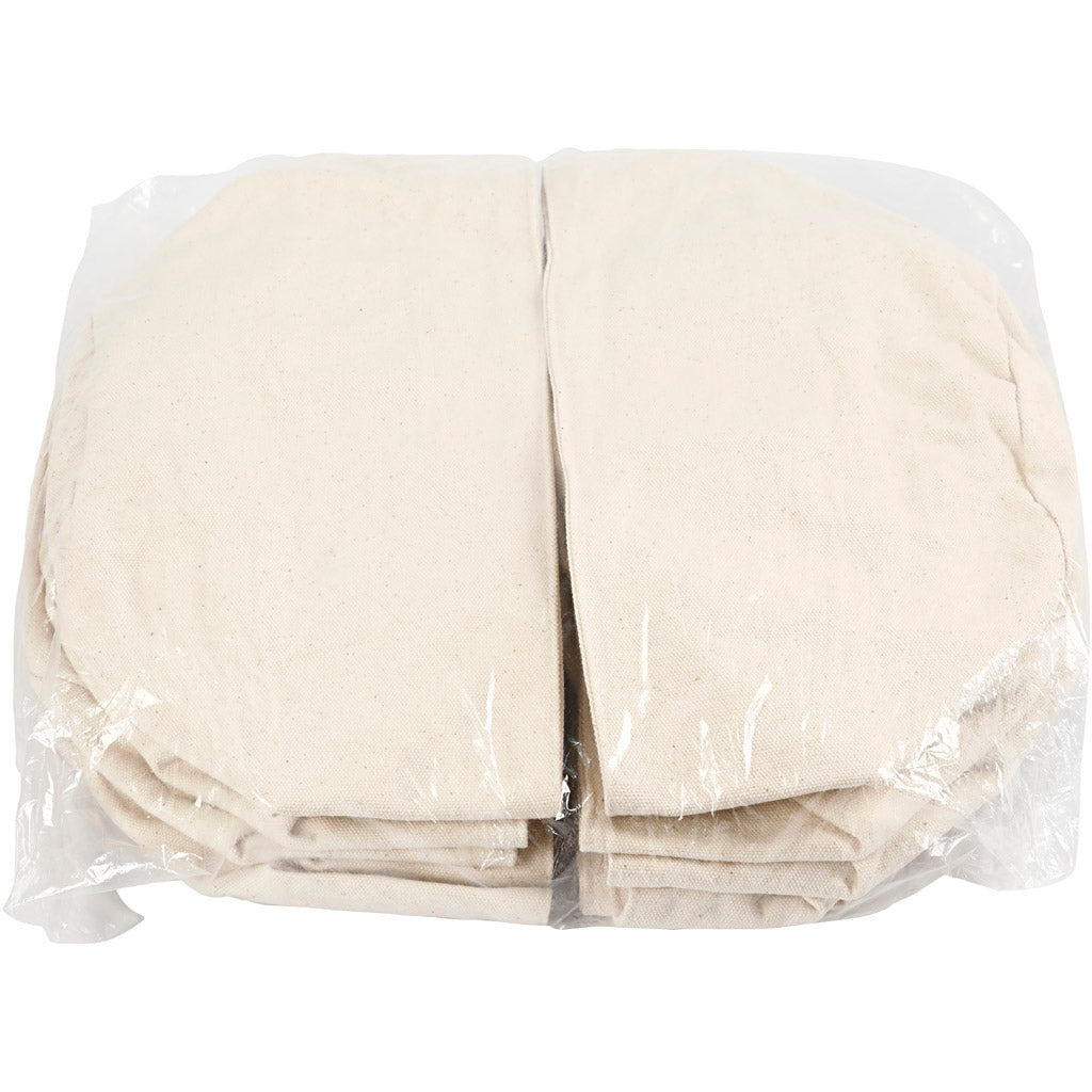 Paniers en tissu, H : 14,5 cm, d 20 cm, 385 gr, naturel clair, 10 pièces/ 1 Pq. [HOB-706123]