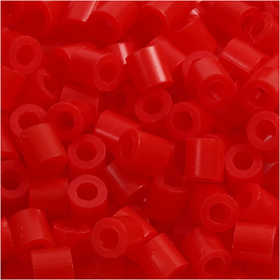 Perline a tubetto, misura 5x5 mm, misura buco 2,5 mm, medium, rosso chiaro (32225), 1100 pz/ 1 conf. [HOB-751190]