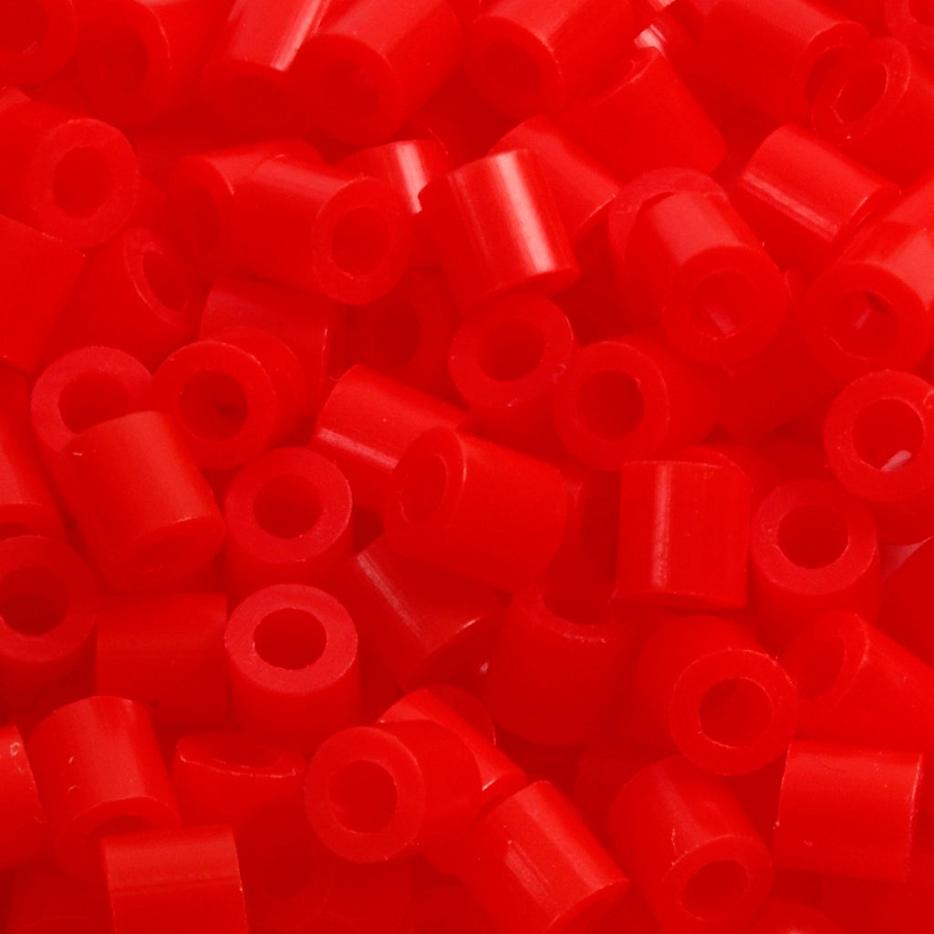 Fuse Beads, size 5x5 mm, hole size 2,5 mm, medium, light red (32225), 6000 pc