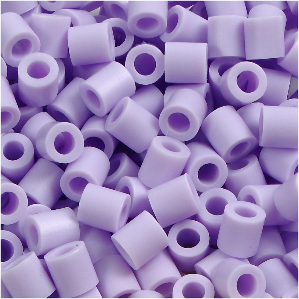 Fuse Beads, size 5x5 mm, hole size 2,5 mm, medium, lilac (32245), 1100 pc