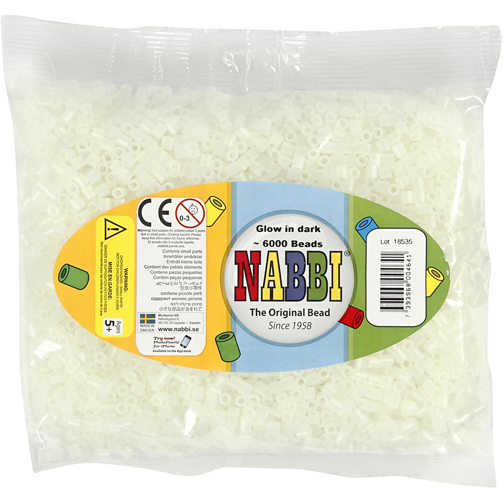 Bügelperlen, Größe 5x5 mm, Lochgröße 2,5 mm, medium, Fluoreszierend  , 6000 sort./ 1 Pck [HOB-752831]