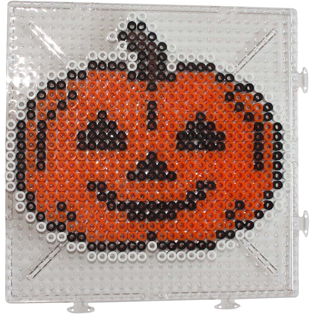 Plaque à picots, Large carré, dim. 15x15 cm, medium, transparent, 2 pièces/ 1 Pq. [HOB-75309]