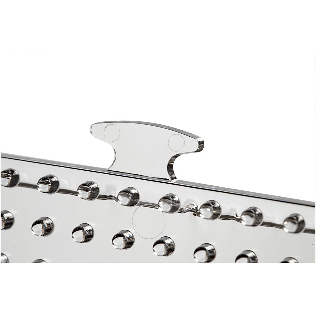 Pannello a pioli, quadrato grande, misura 15x15 cm, medium, trasparente, 1 pz [HOB-75310]