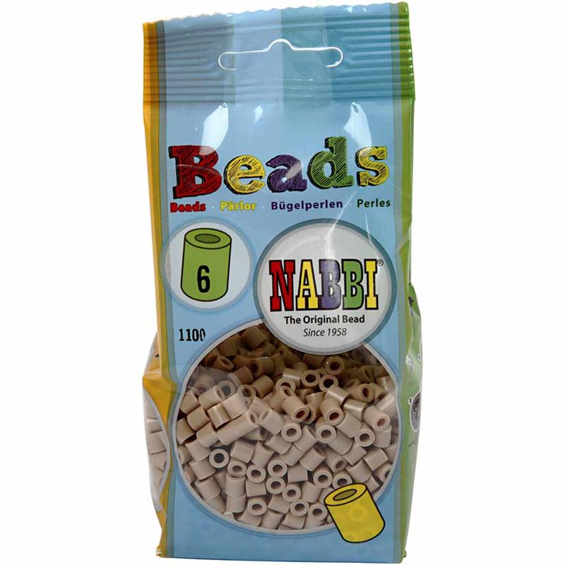 PhotoPearls, misura 5x5 mm, misura buco 2,5 mm, medium, beige (6), 1100 pz/ 1 conf. [HOB-755060]