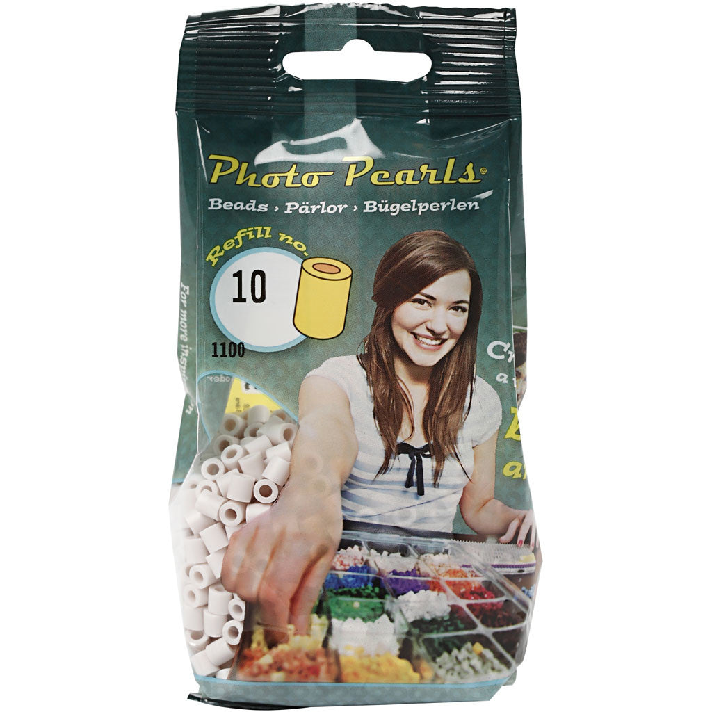 PhotoPearls, misura 5x5 mm, misura buco 2,5 mm, medium, grigio chiaro (10), 1100 pz/ 1 conf. [HOB-755100]