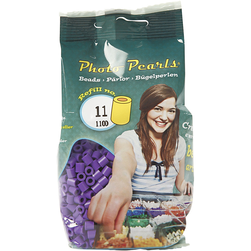 PhotoPearls, misura 5x5 mm, misura buco 2,5 mm, medium, viola scuro (11), 1100 pz/ 1 conf. [HOB-755110]