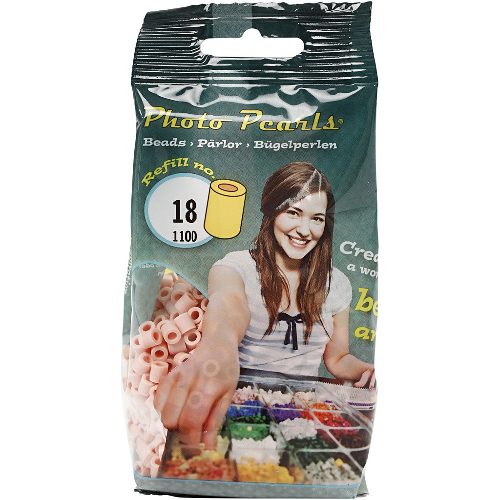 Fotoperlen, Größe 5x5 mm, Lochgröße 2,5 mm, medium, Rosa (18), 1100 Stk/ 1 Pck [HOB-755180]