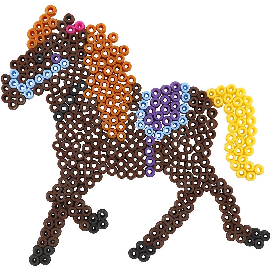 Plaque à picots, canard, éléphant, girafe, ours, cheval et poisson, dim. 10x11-13x16,5 cm, medium, 6 pièces/ 1 Pq. [HOB-75594]