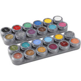 Palette de maquillage pour visage à base d'eau, ass. de couleurs, 24x2.50 ml/ 1 pièce [HOB-77004]