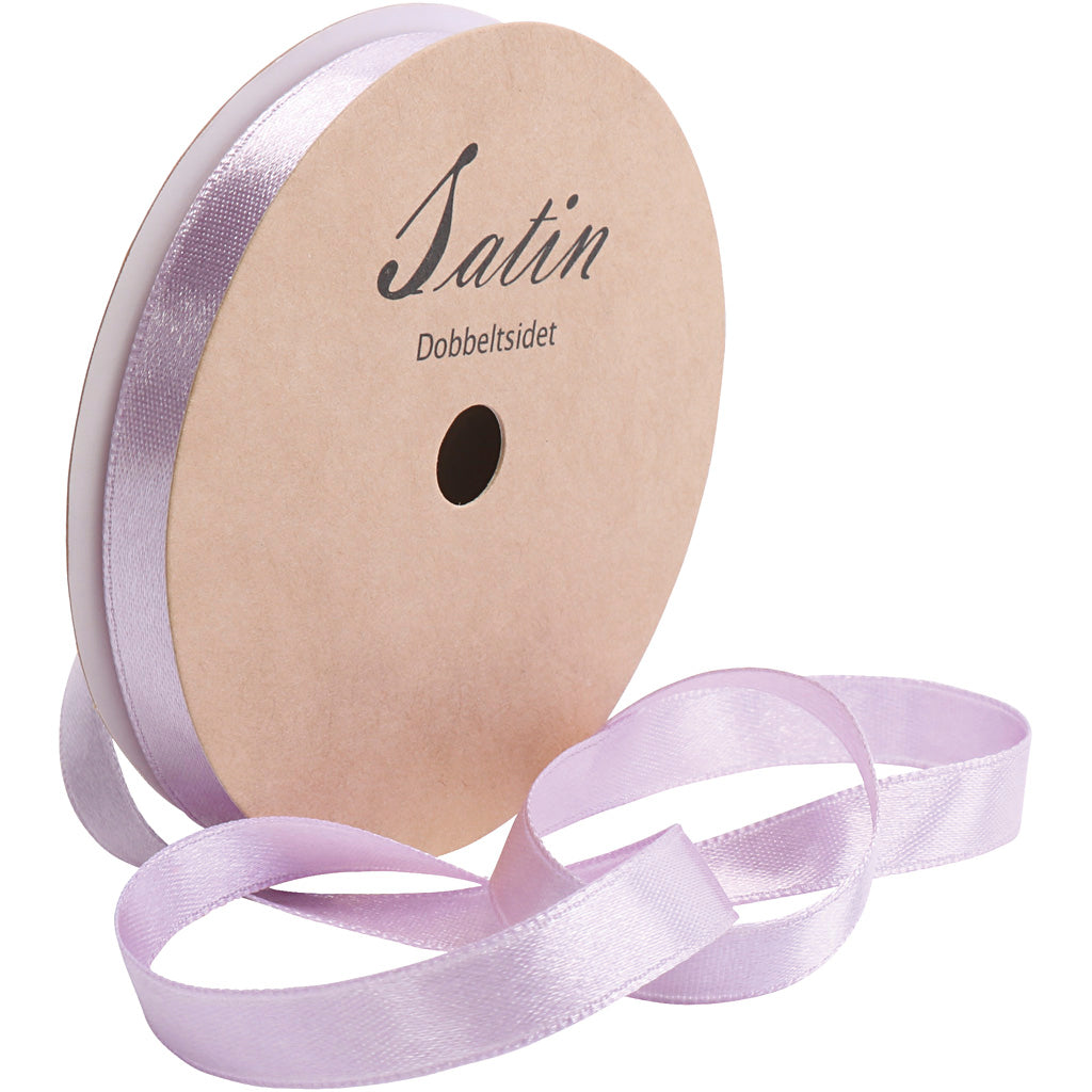 Satinband, B 10 mm, Helllila, 10 m/ 1 Rolle [HOB-780144]