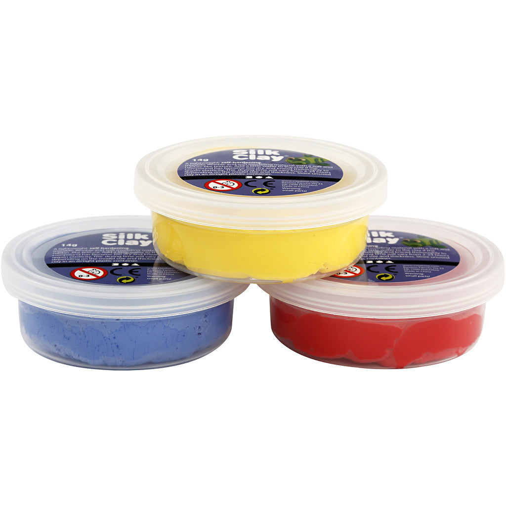 Silk Clay®, blu, rosso, giallo, 3x14 g/ 1 conf. [HOB-78149]