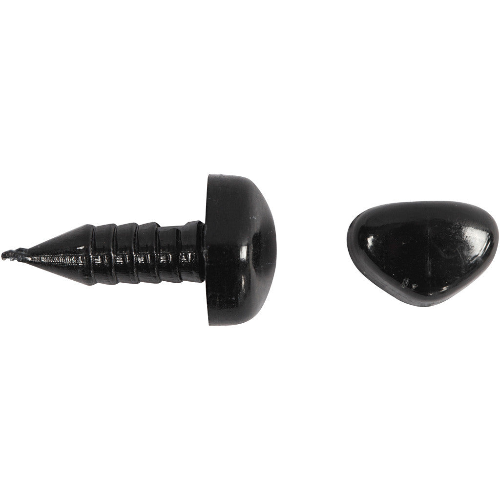 Yeux et museaux pour le modelage, d 3+6 mm, dim. 8x6+14x11 mm, noir, 20 set/ 1 Pq. [HOB-78281]