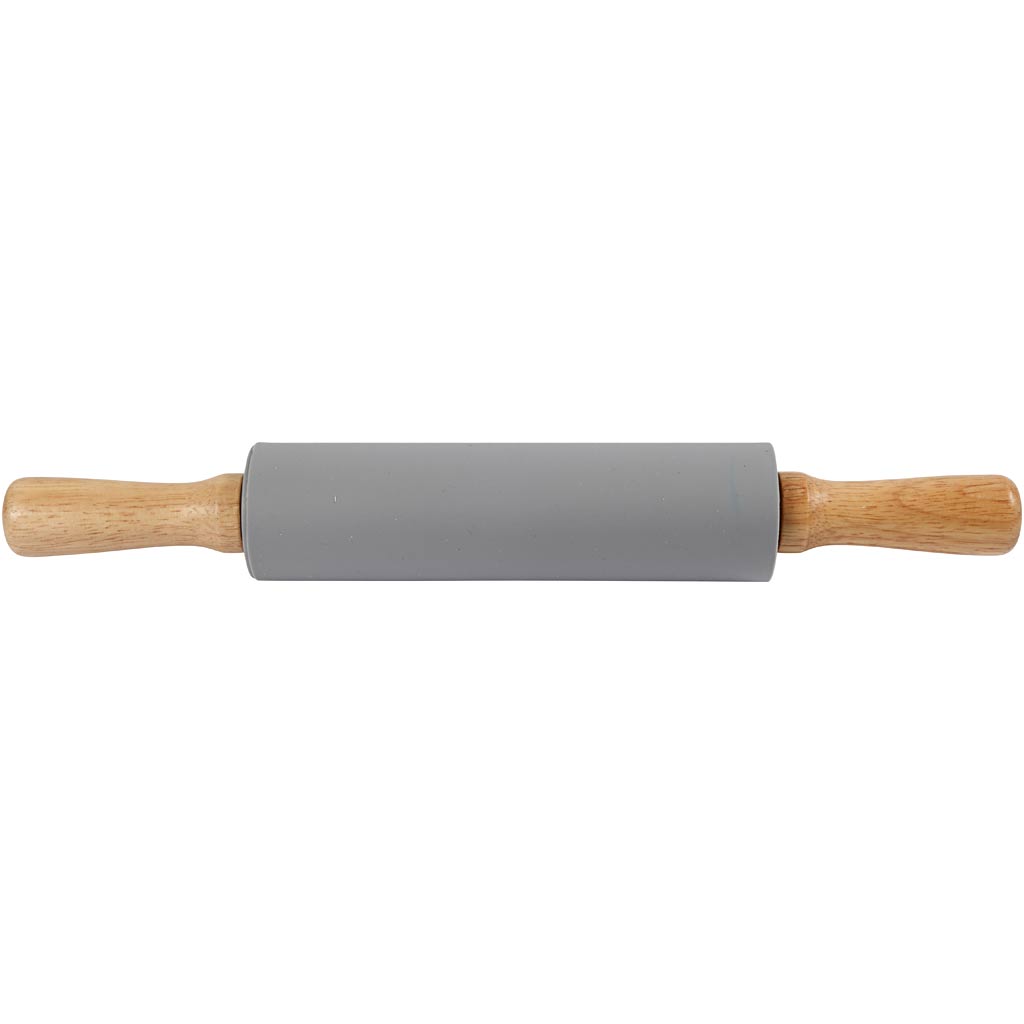 Rouleau à pâtisserie, L : 38 cm, d 5,5 cm, gris, 1 pièce [HOB-78290]