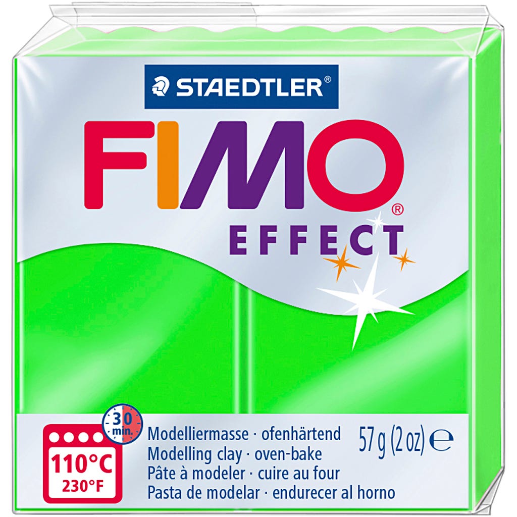 FIMO effect, verde neon, 57 g/ 1 conf. [HOB-78328]