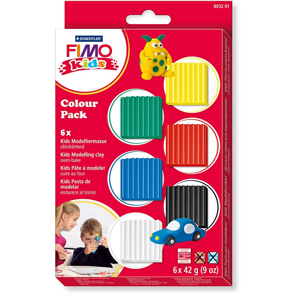 FIMO® per Bimbi, colori standard, 6x42 g/ 1 conf. [HOB-78536]
