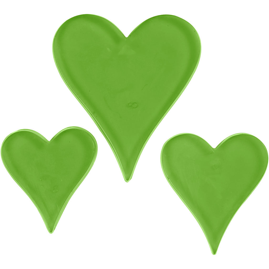 Stampo decorativo, cuore, H: 6+8+10 cm, P: 9 mm, misura 14,9x22 cm, 1 pz [HOB-78634]