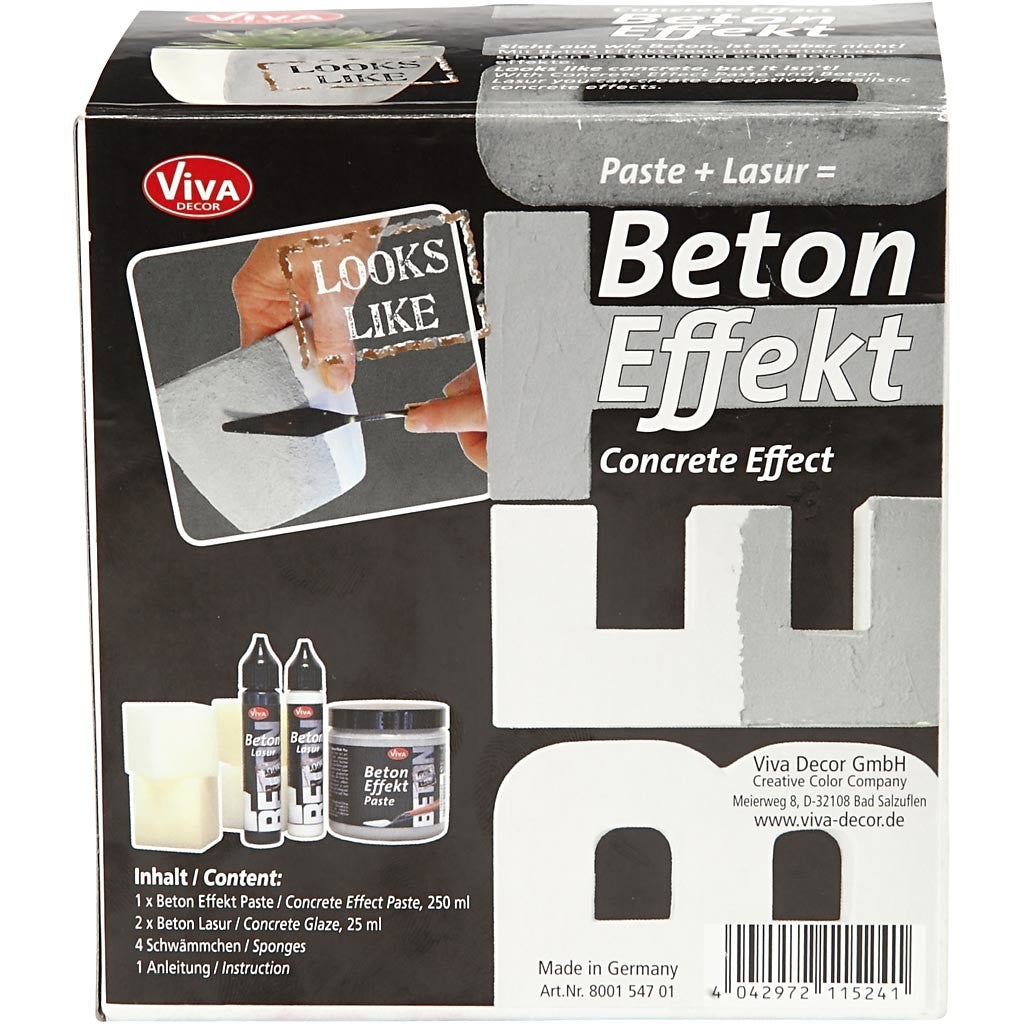 Beton-Effektpaste, Grau, 1 Set [HOB-78667]