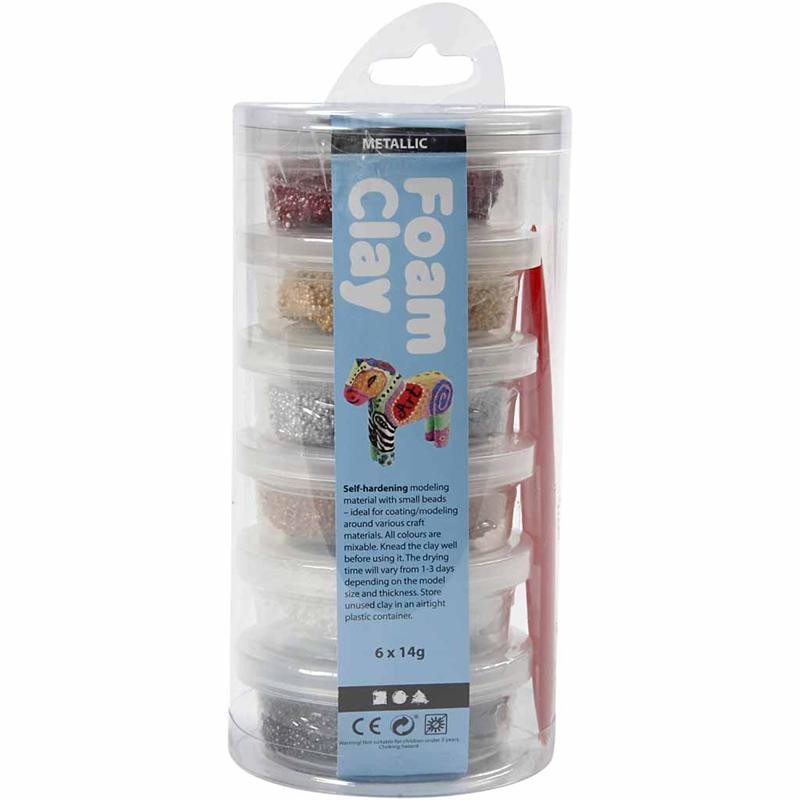 Foam Clay® , Metallic, Brauntöne, 6x14 g/ 1 Pck [HOB-78810]
