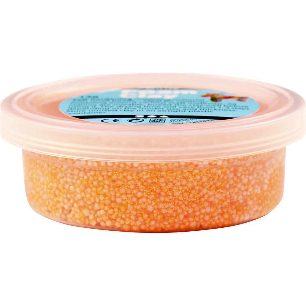 Foam Clay®, paillettes, orange, 35 gr/ 1 boîte [HOB-78863]