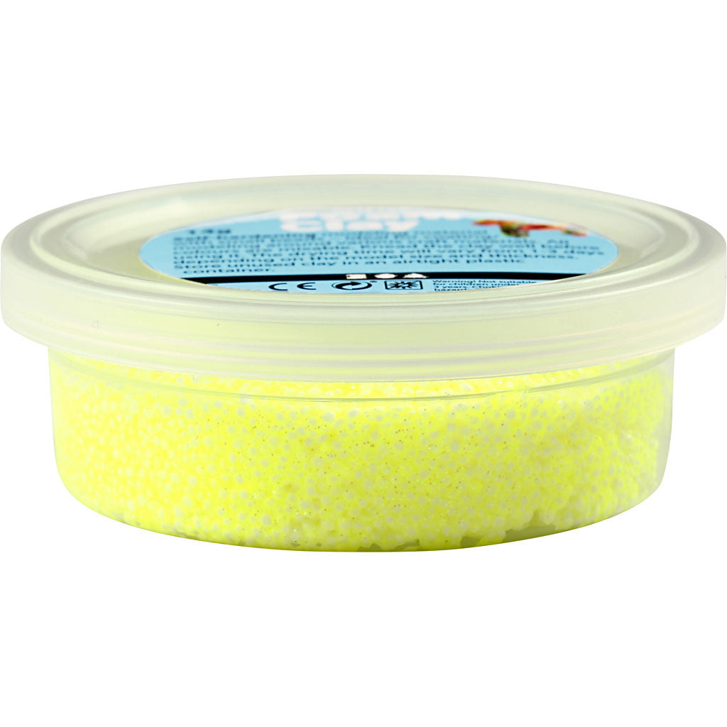 Foam Clay® , Glitter, Gelb, 35 g/ 1 Dose [HOB-78864]