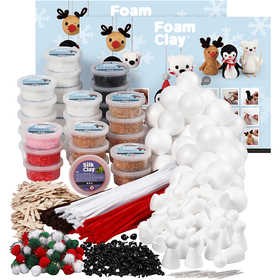 Kit fai da te gruppo Foam Clay® Animali Polari, colori asst., 1 set [HOB-78900]