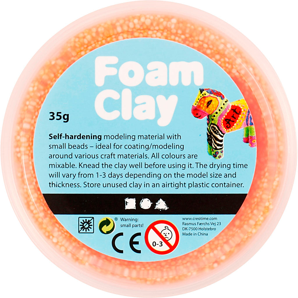 Foam Clay®, orange néon, 35 gr/ 1 boîte [HOB78928]