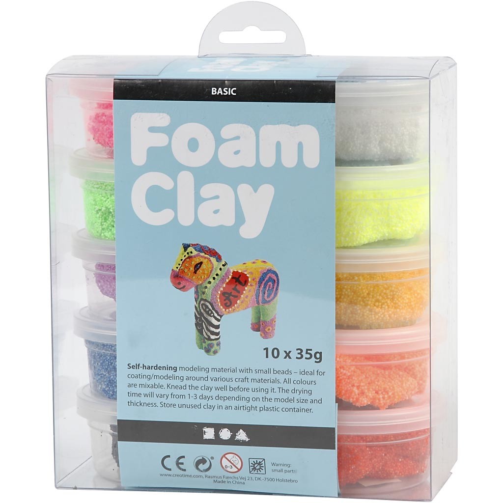 Foam Clay® , colori asst., 10x35 g/ 1 conf. [HOB-78930]