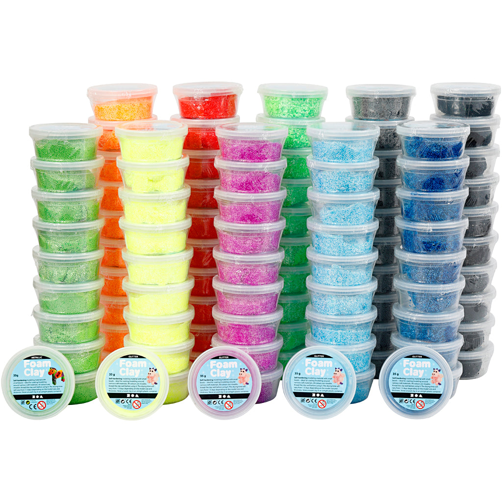 Foam Clay®, assorted colours, 10x10 tub