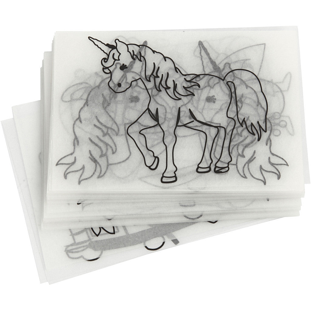 Feuilles de plastique thermorétractable avec motifs, feuille 10,5x14,5 cm, ép. 0,3 mm, 36 flles/ 1 Pq. [HOB-79072]