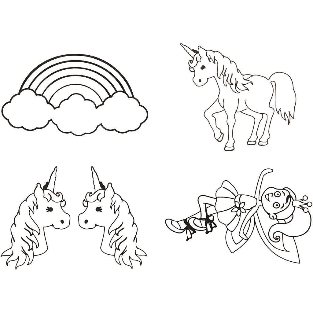 Feuilles de plastique thermorétractable avec motifs, feuille 10,5x14,5 cm, ép. 0,3 mm, 36 flles/ 1 Pq. [HOB-79072]