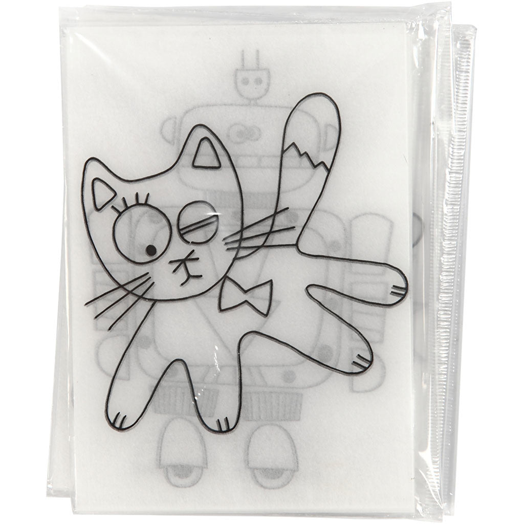 Fogli di plastica restringente con motivi, foglio 10,5x14,5 cm, spess. 0,3 mm, trasparente opaco, 36 fgl./ 1 conf. [HOB-79077]