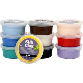 Silk Clay®, Basic 1, colori asst., 10x40 g/ 1 conf. [HOB-79143]